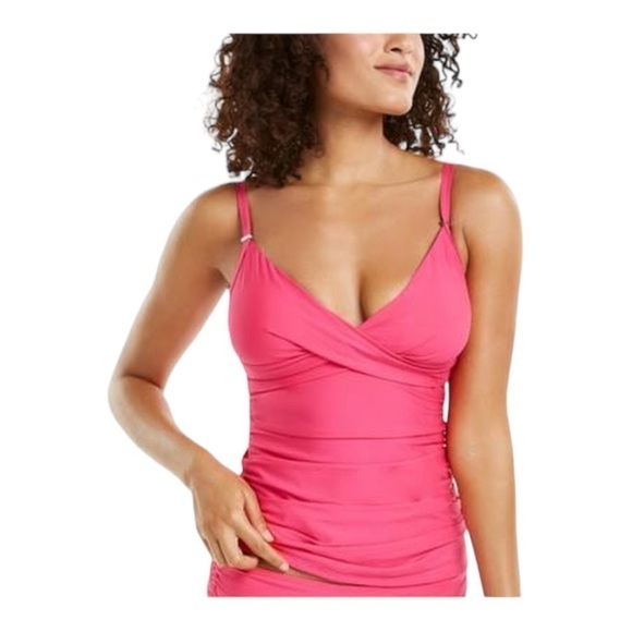 CALVIN KLEIN Tummy Control Ruched Tankini NWT - Picture 1 of 5